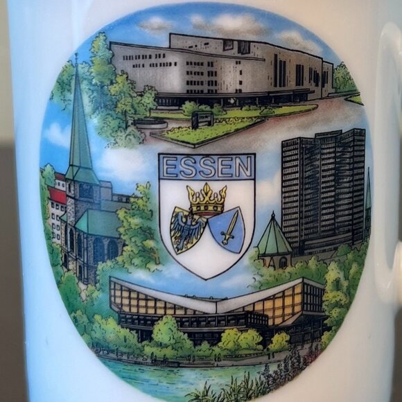 Theo Kühn ESSEN Coat of Arms & Landmarks Souvenir Porcelain Mug Bavaria, Germany - Picture 3 of 14